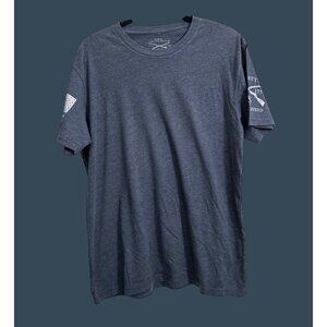 Grunt Style Large Mens Graphic T-Shirt "This Well Defend" Charcoal Gray Short Sl